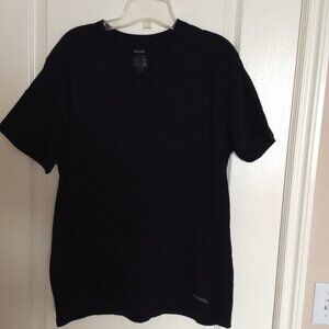 Bench Men's Women's Unsex Size L Black T-shirt Top V-Neck Casual Short Sleeves